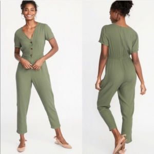 Old navy jumpsuit XS button down